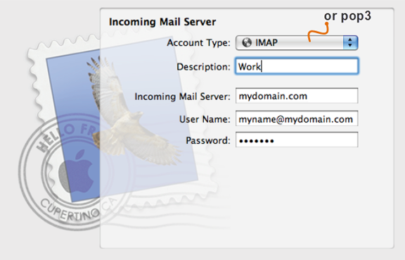 Mac Mail Tiger - incoming mail settings
